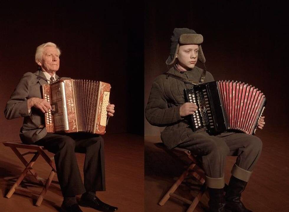 Pijus dabar (kairėje) ir jį Sibire vaidinantis Rapolas