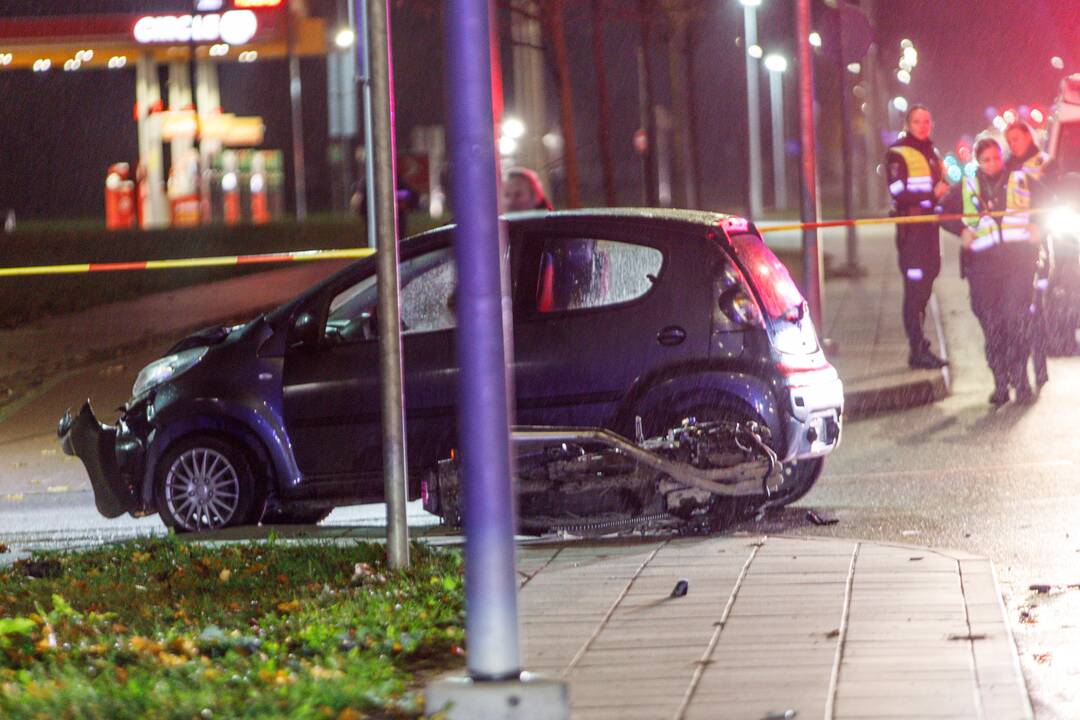 Aleksote – automobilio ir motociklo avarija