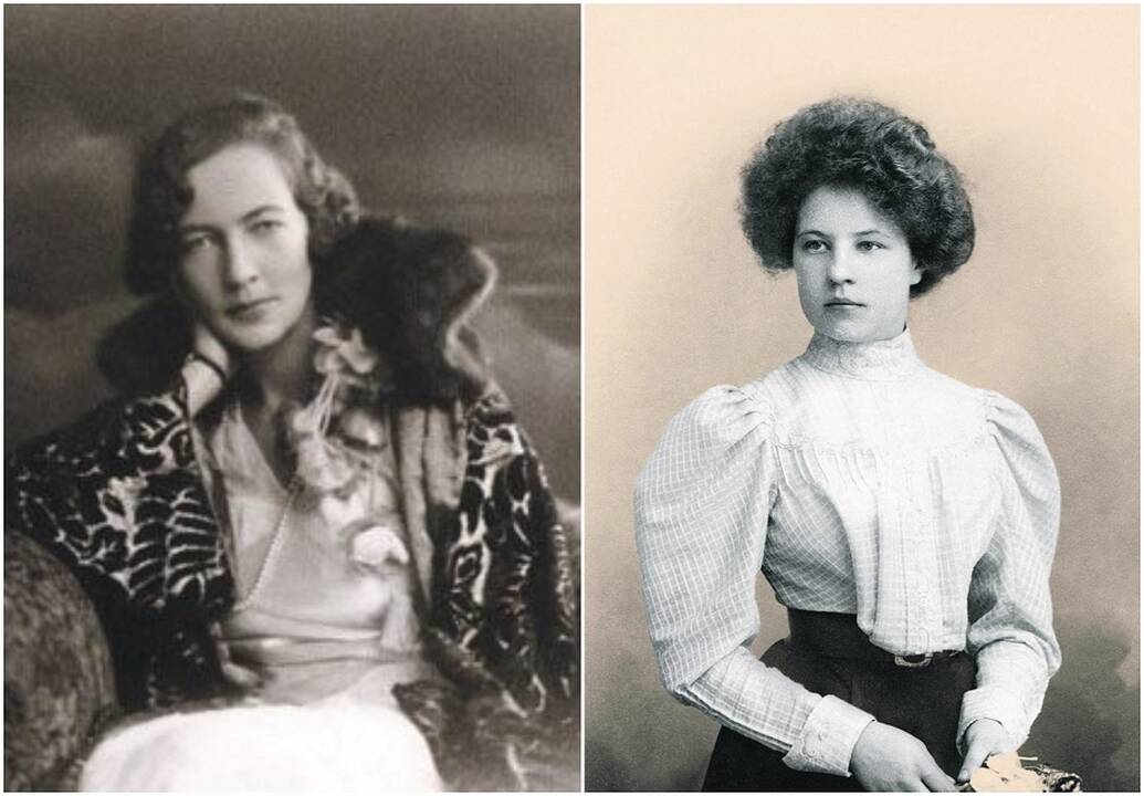J. Tūbelienė (kairėje) ir S. Chodakauskaitė – Mintaujos.