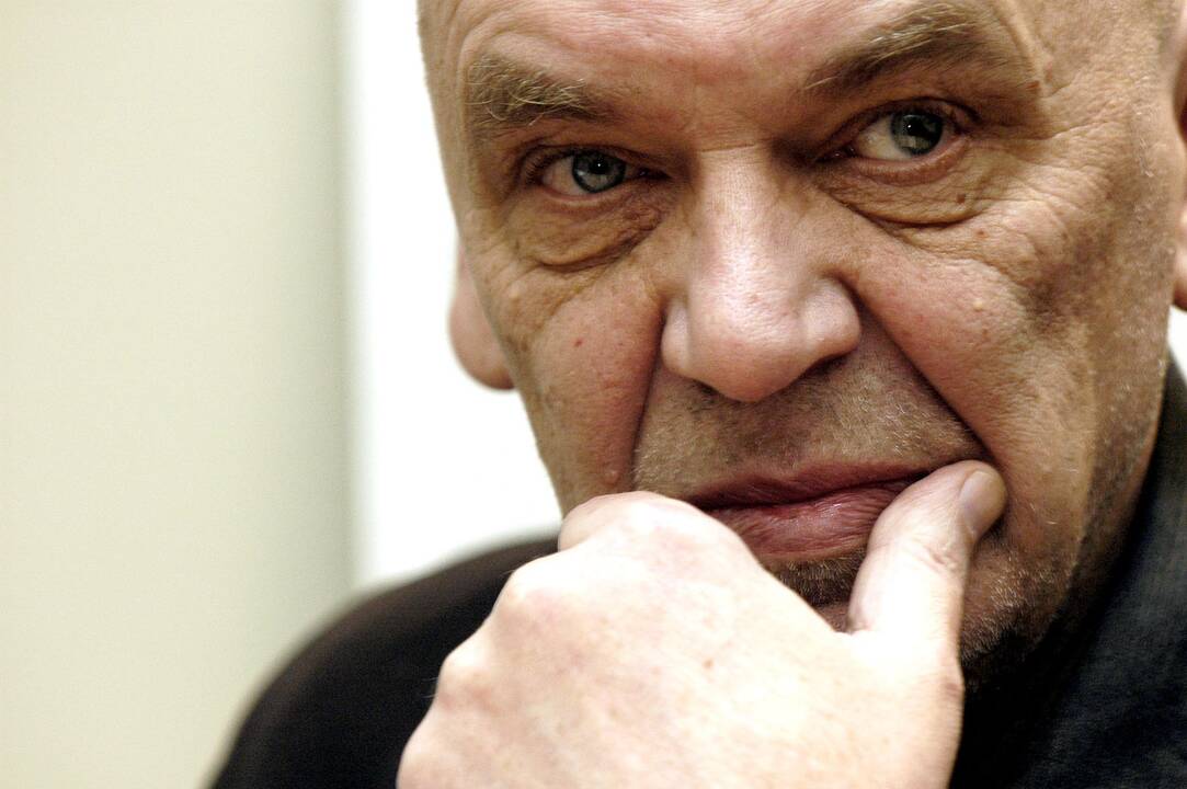 Oskaras Koršunovas (kairėje), Eimuntas Nekrošius, Andrius Mamontovas
