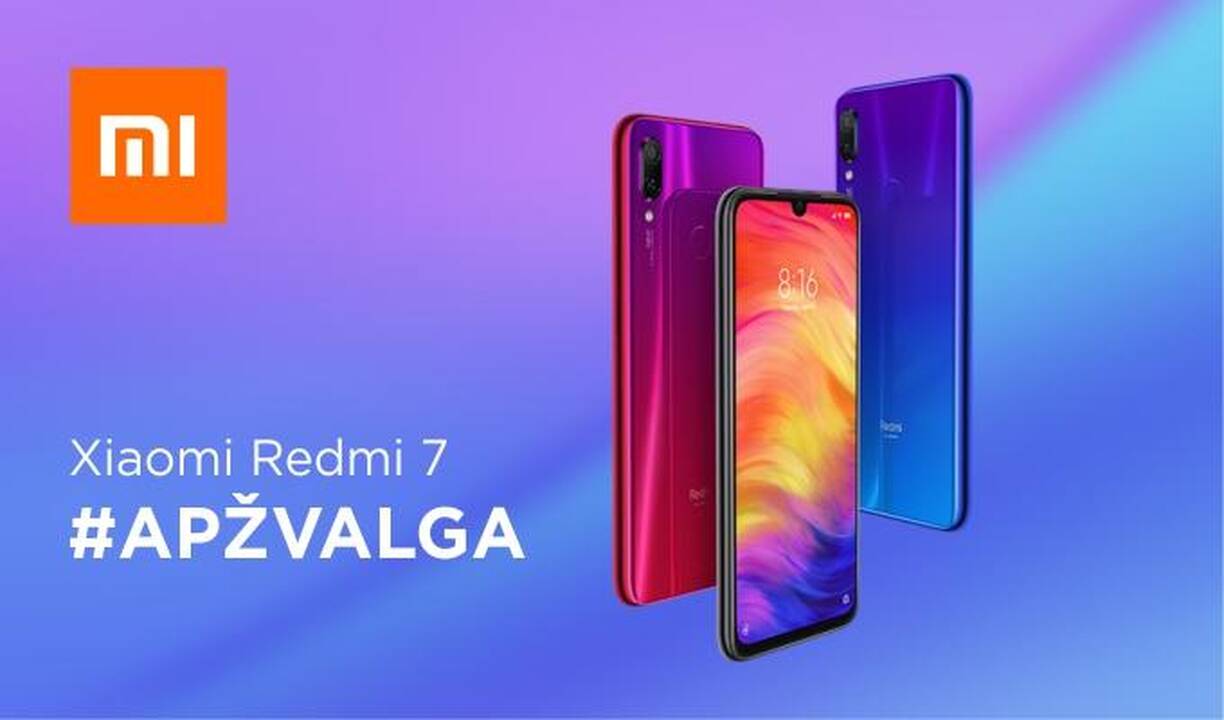 Mobiliojo telefono „Xiaomi Redmi 7“ apžvalga