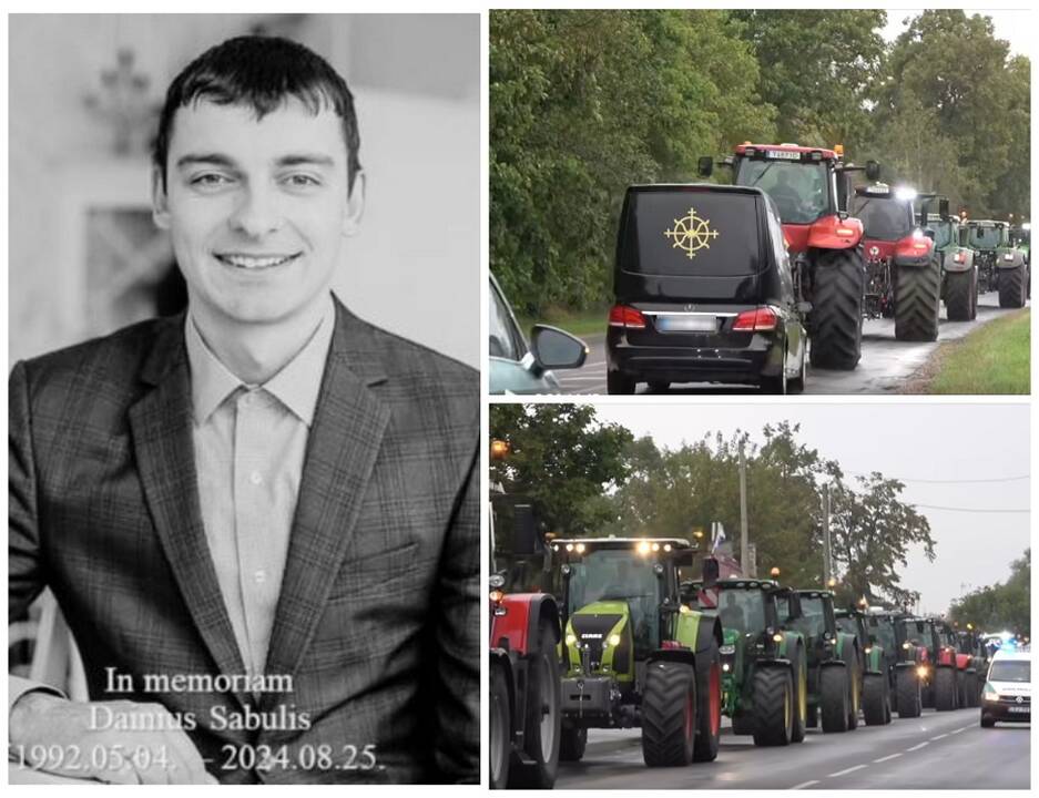Jaunas ūkininkas D. Sabulis amžino poilsio išlydėtas ypatingai