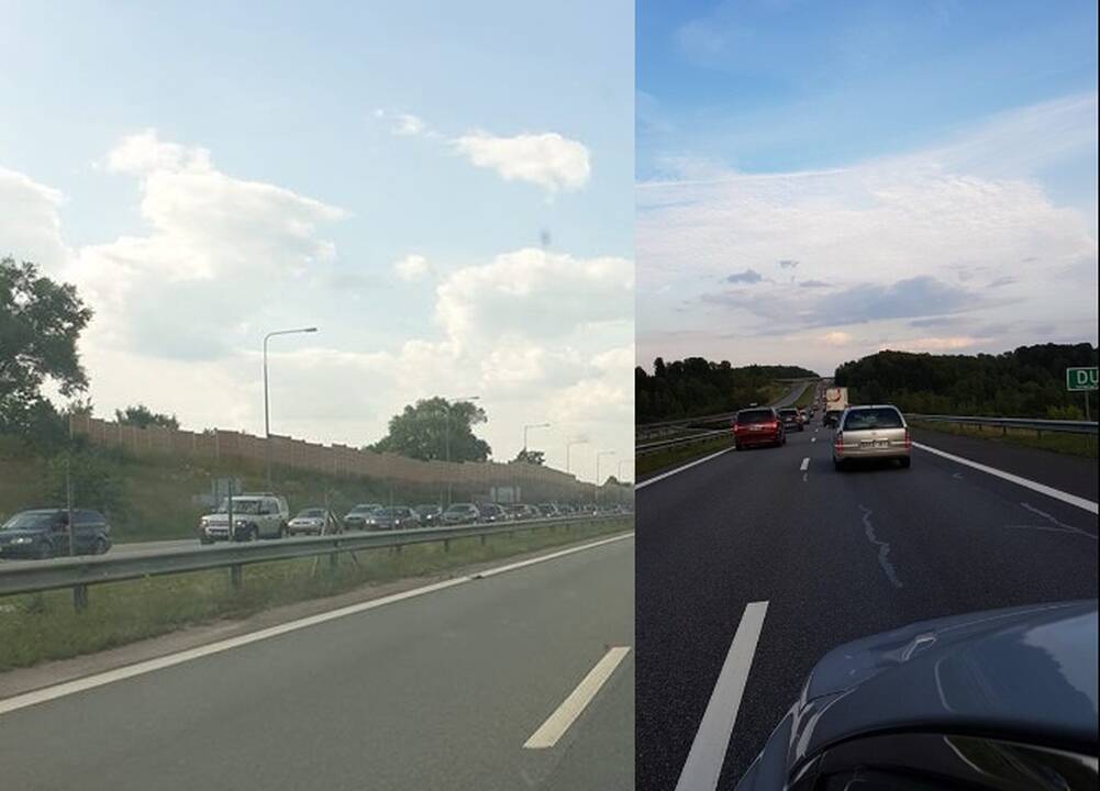 Pareigūnai pajūryje kontroliavo eismą, bet kamšačių nereguliavo