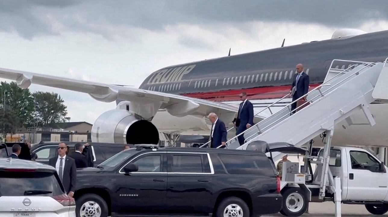 D. Trumpas atvyko į Milvokį, kur vyks respublikonų nacionalinis suvažiavimas