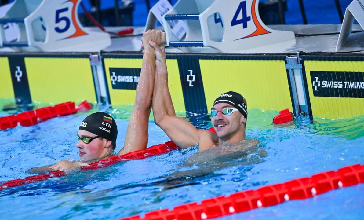 Lietuvos plaukimo čempionate „Akvilė“ – sveikinimai Šidlauskui ir vyriškas jaunuolio rekordas