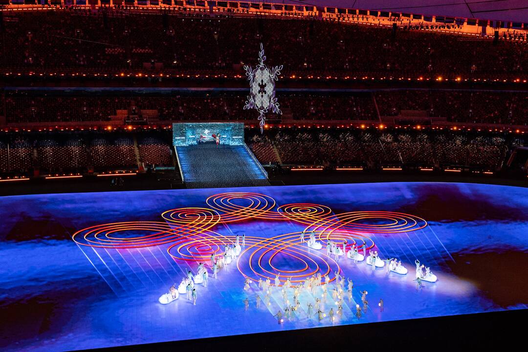 Pekine – žiemos olimpinių žaidynių uždarymo ceremonija
