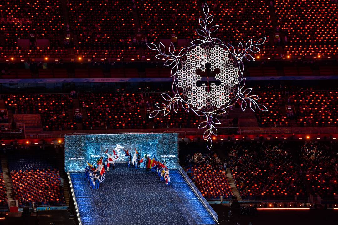 Pekine – žiemos olimpinių žaidynių uždarymo ceremonija