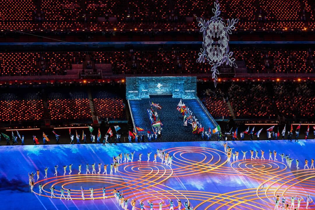 Pekine – žiemos olimpinių žaidynių uždarymo ceremonija