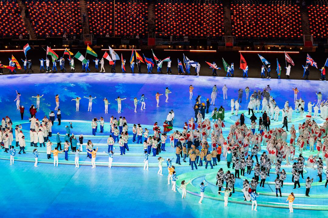 Pekine – žiemos olimpinių žaidynių uždarymo ceremonija