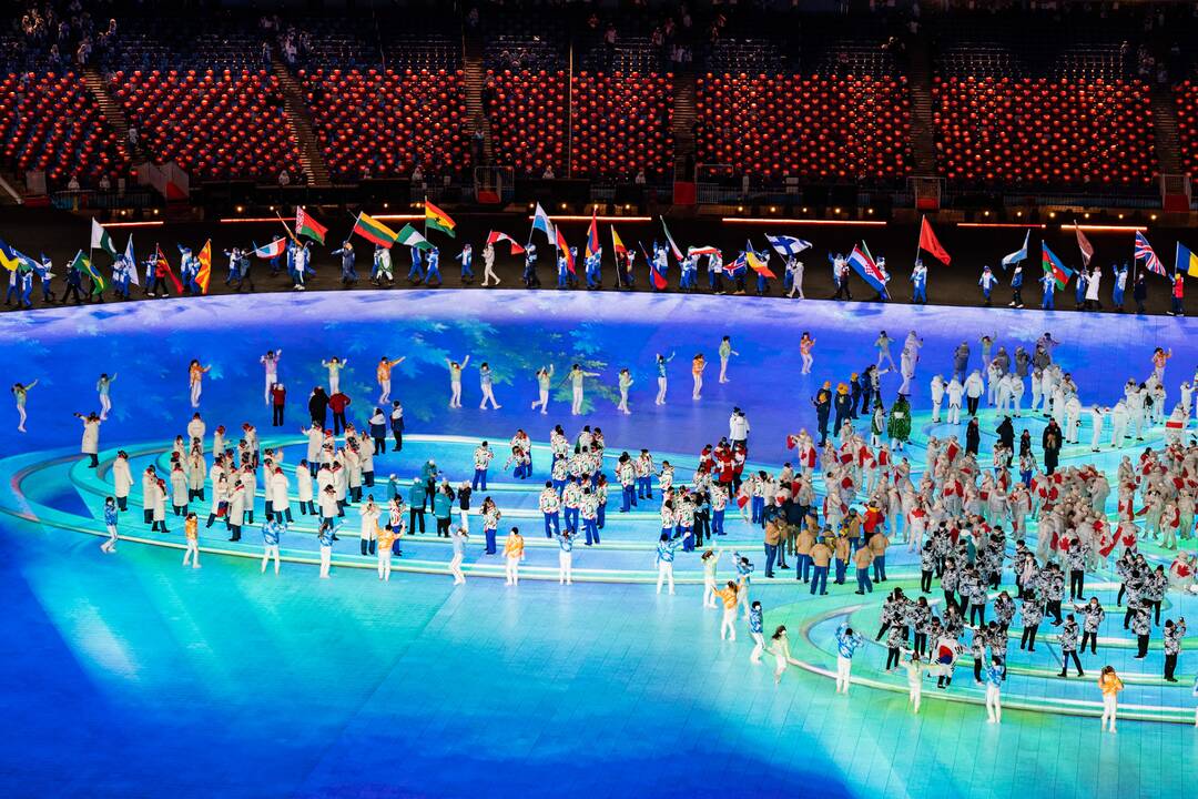 Pekine – žiemos olimpinių žaidynių uždarymo ceremonija