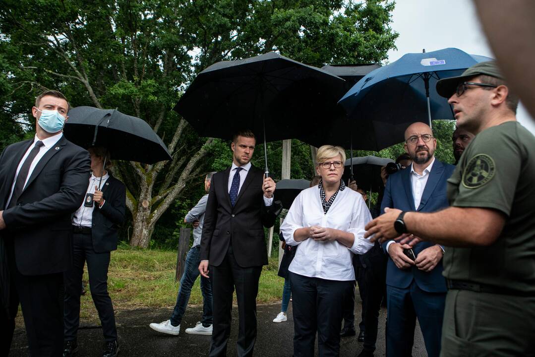 I. Šimonytės vizitas į pasienį su ES Vadovų Tarybos pirmininku