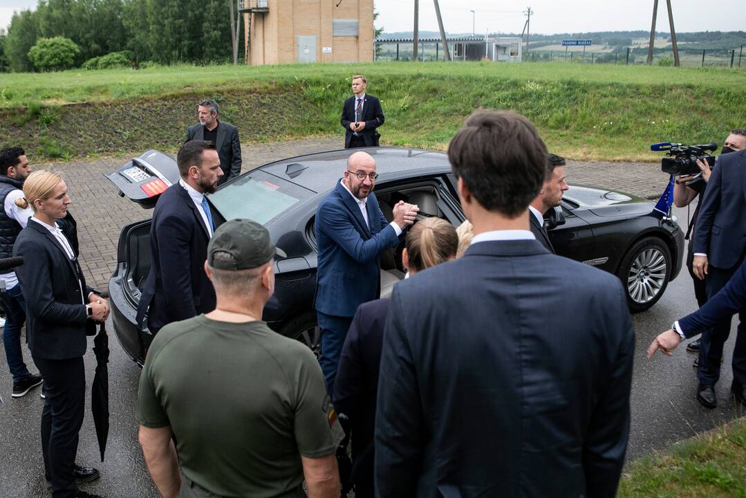 I. Šimonytės vizitas į pasienį su ES Vadovų Tarybos pirmininku