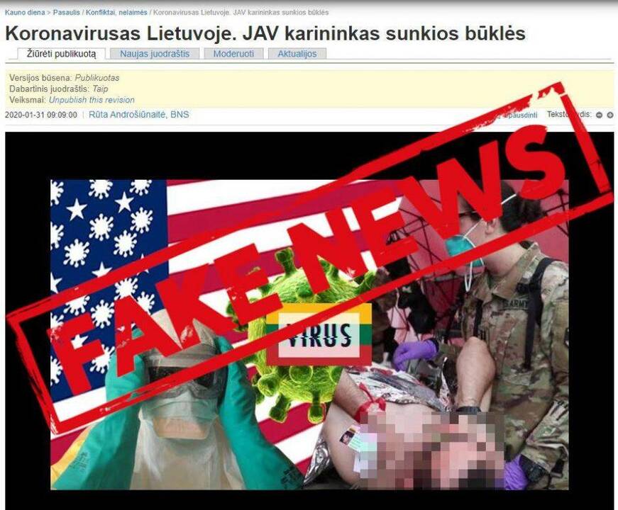 Įsilaužta į portalą diena.lt: paskelbta melaginga žinia apie koronavirusą
