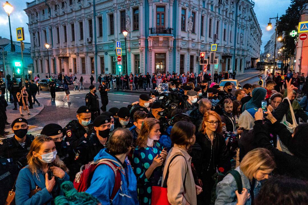 Ketvirta protestų naktis Baltarusijoje