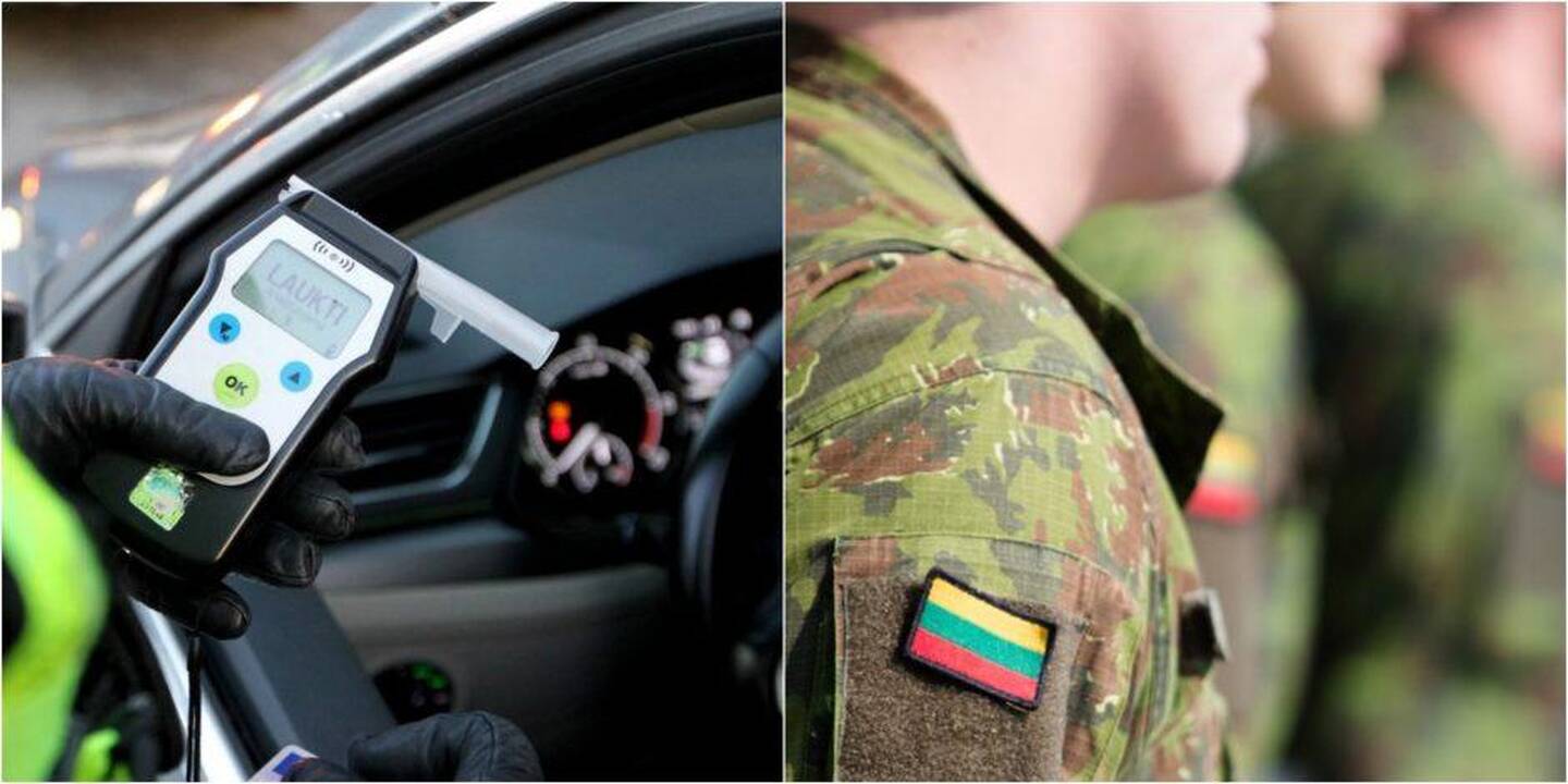 Alytaus rajone automobilį vairavo girtas karys