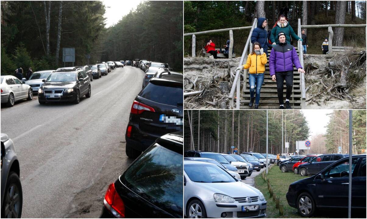 Malonumai: kalendorinio pavasario pradžią daugybė klaipėdiečių automobiliais skubėjo prie jūros.