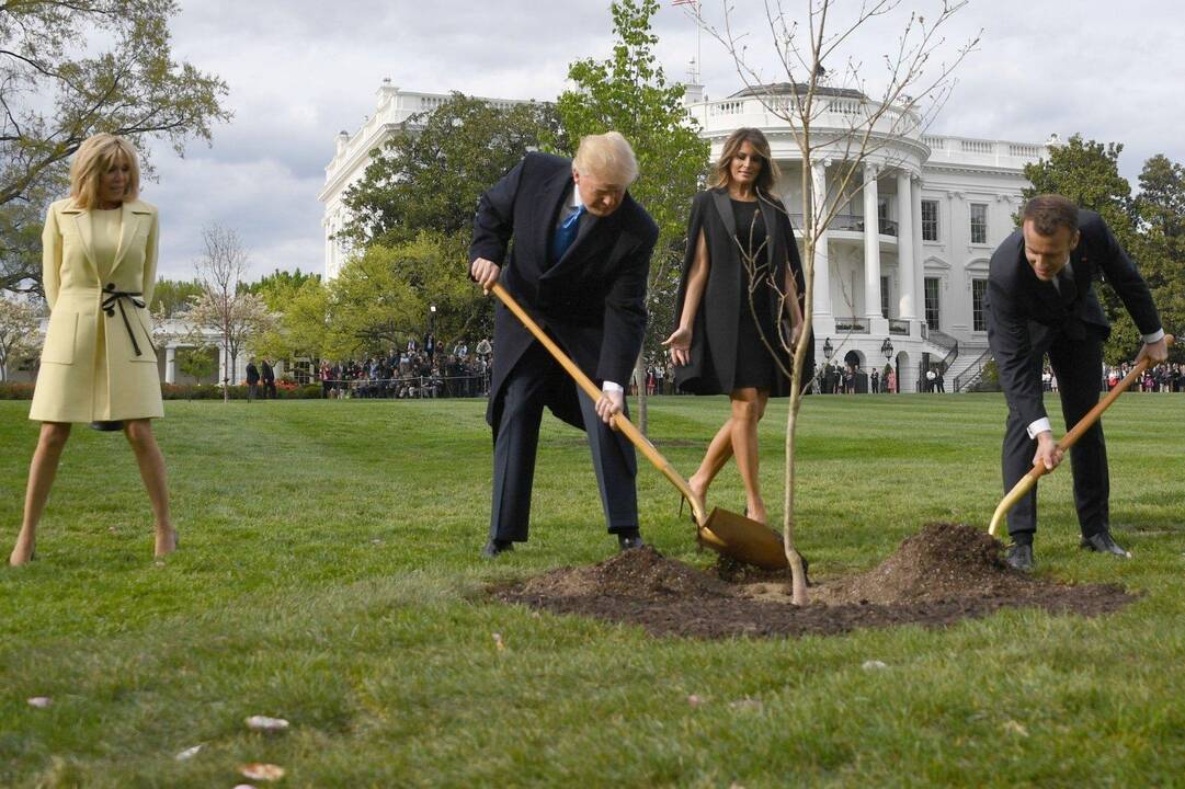 Emmanuelis Macronas ir Donaldas Trumpas