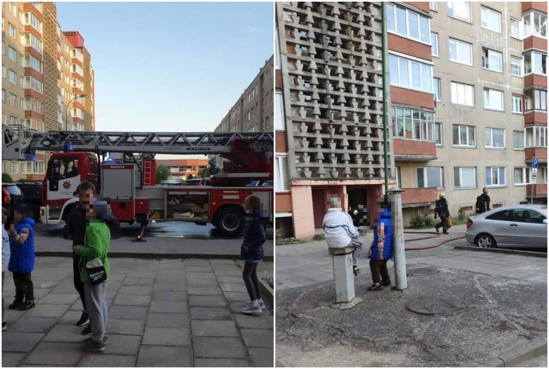 Užgesino: gaisras daugiabutyje nuslopintas per 10 minučių.