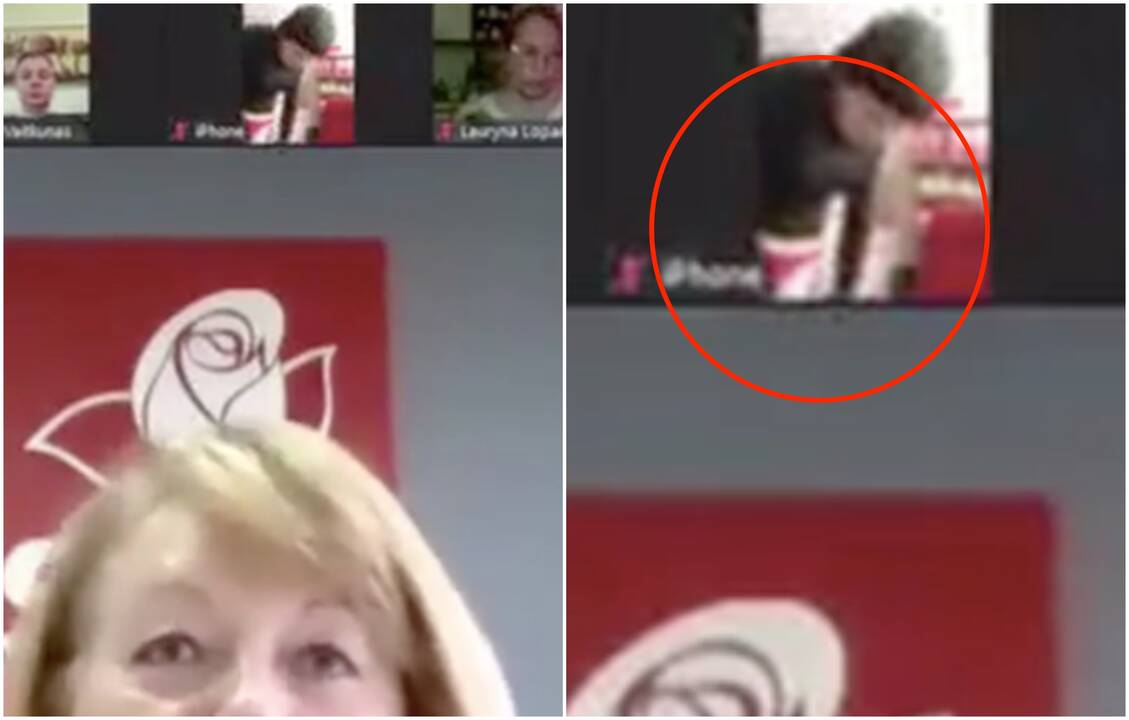 Kuriozinė situacija: dar viena politikė per nuotolinį posėdį „pamiršo“ kelnes