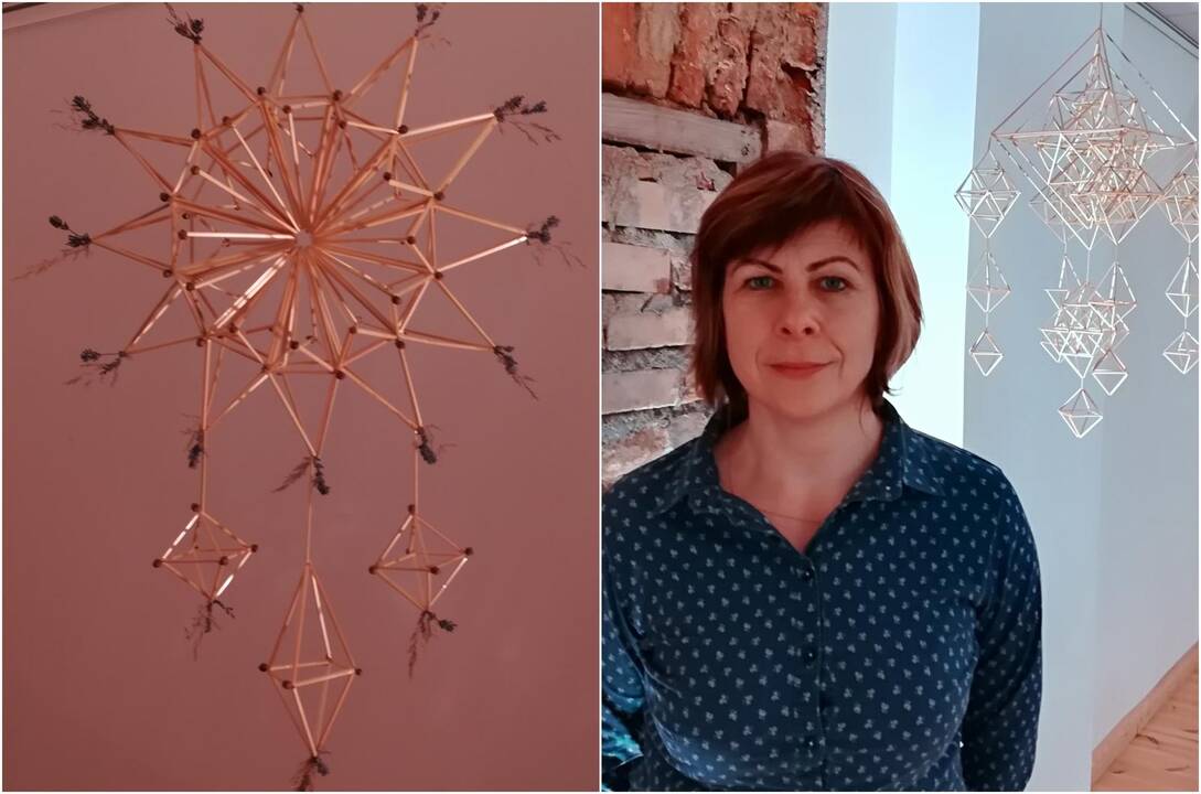 Pomėgis: D.Lengvinaitė pati nesitikėjo, kad, neseniai išmokusi rišti šiaudus, sugebės surengti savo darbų parodą.