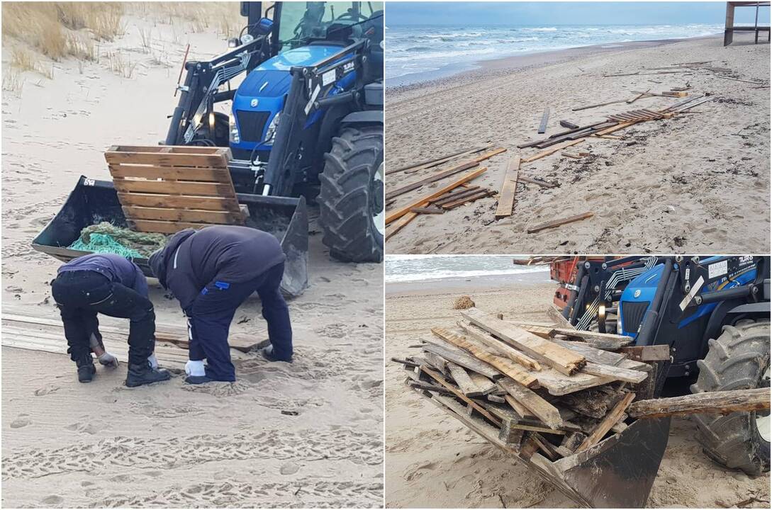 Tvarkosi: paplūdimiuose darbo netrūksta net žiemą.