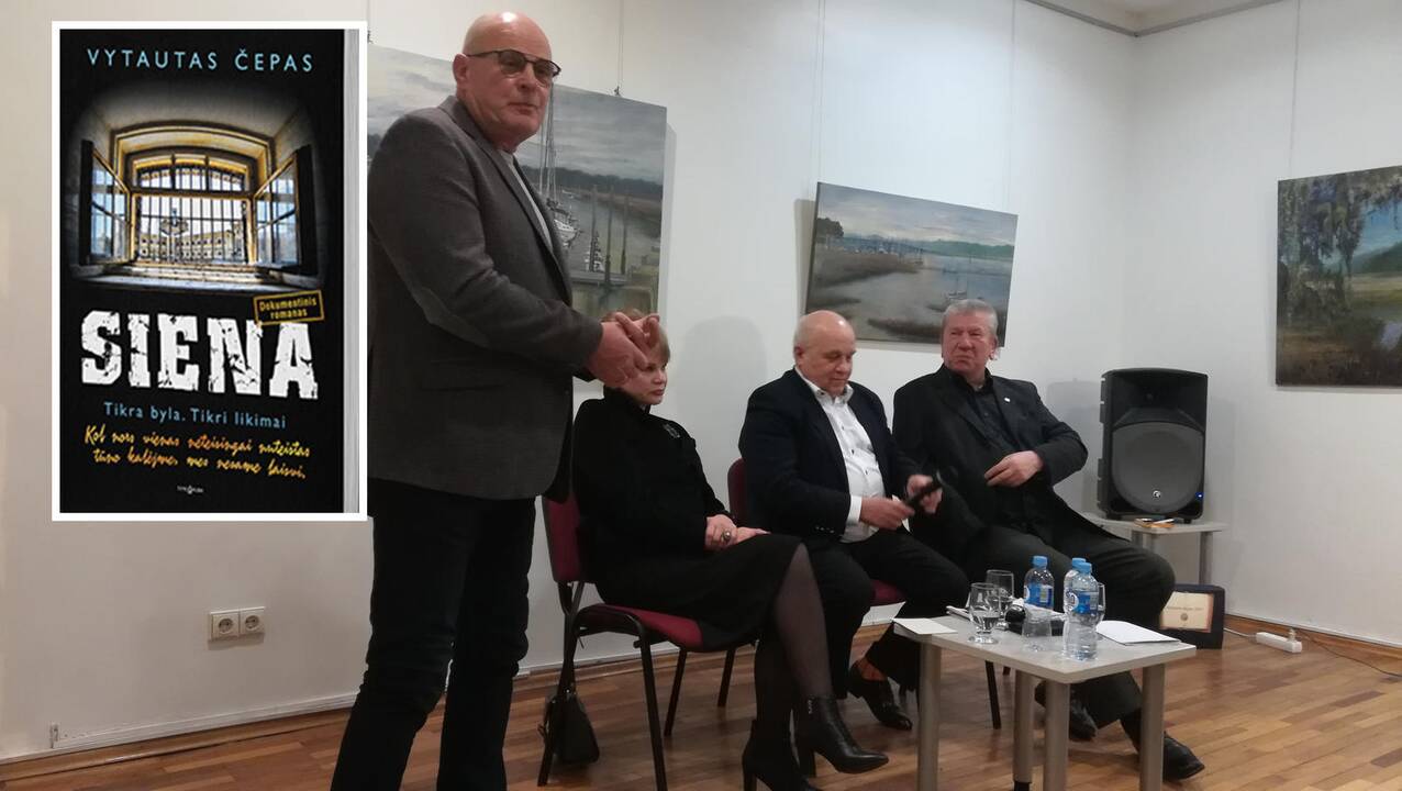 Dialogas: G.Jacka (kairėje) knygos autoriui ir visiems susirinkusiesiems aiškino, kodėl yra nepatenkintas V.Čepo (trečias iš kairės) knyga.