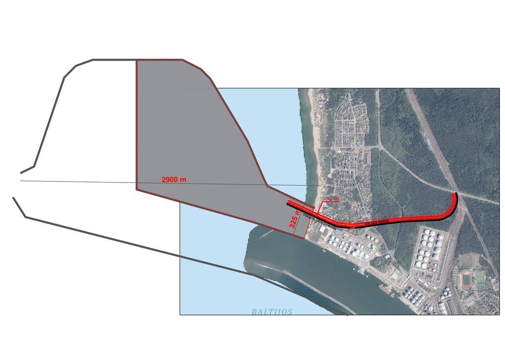 Noras: Lietuvos bendrajame plane numatyta tokia išorinio uosto ties Melnrage vizija gali būti naikinama.