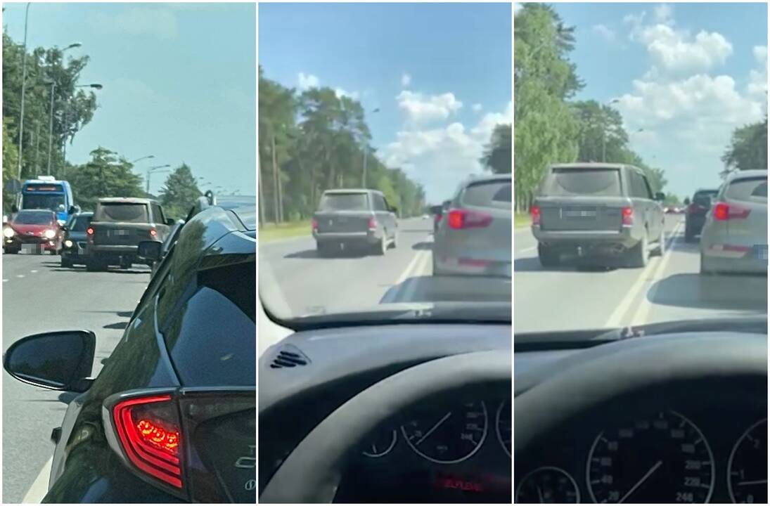 Taisyklės nė motais: įžūlus vairuotojas spūstis nusprendė aplenkti važiuodamas prieš eismą