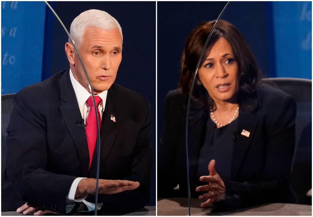  M. Pence'as ir K. Harris