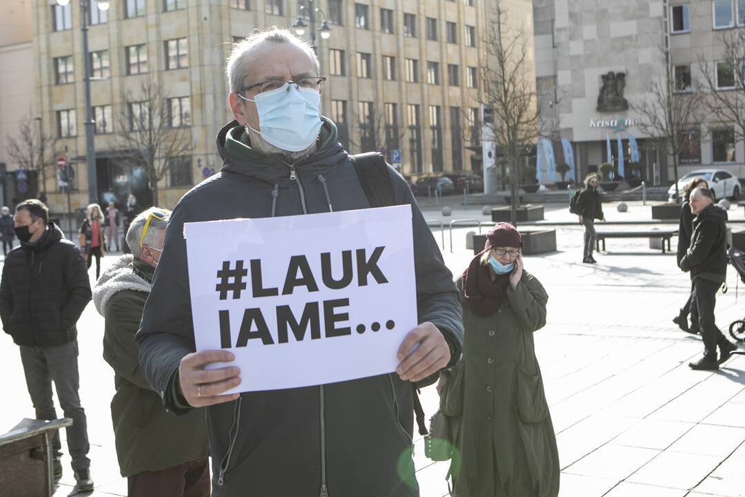 Protestas Vilniuje „Paskutinė verslo vakarienė“ 