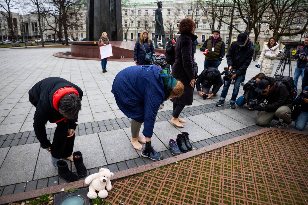 Protestas Vilniuje prieš galimybių pasą vaikams