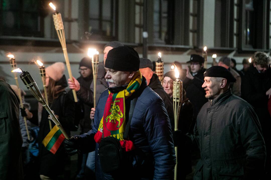 Eitynės su deglais Vilniuje