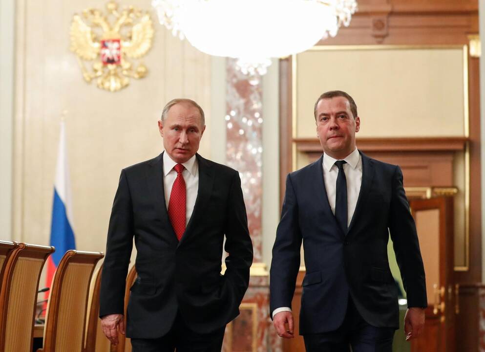 Vladimiras Putinas ir Dmitrijus Medvedevas