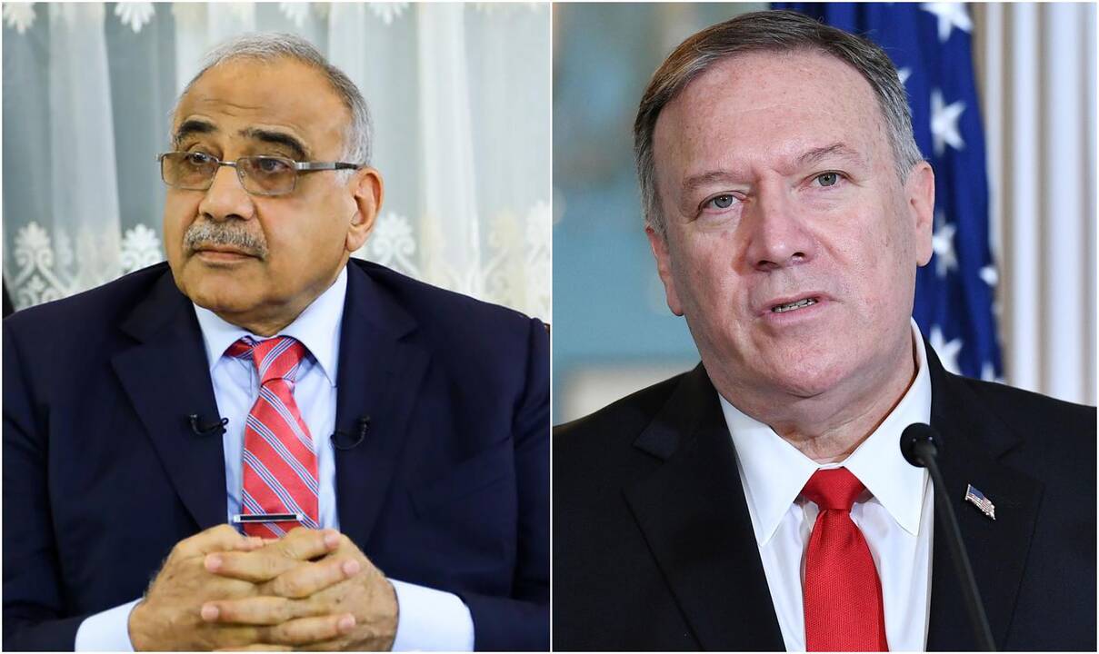 Adelis Abdel Mahdi ir Mike'as Pompeo