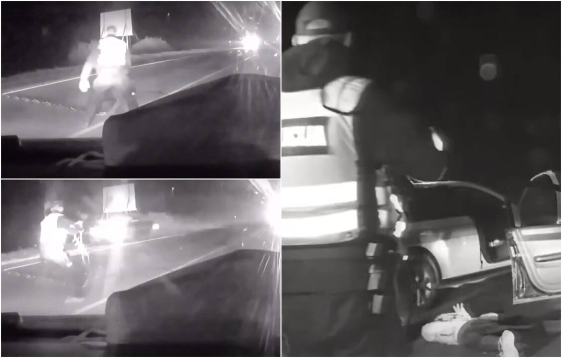 Nuo policijos sprukusį automobilį sustabdė tik pareigūnų panaudotas „ežys“