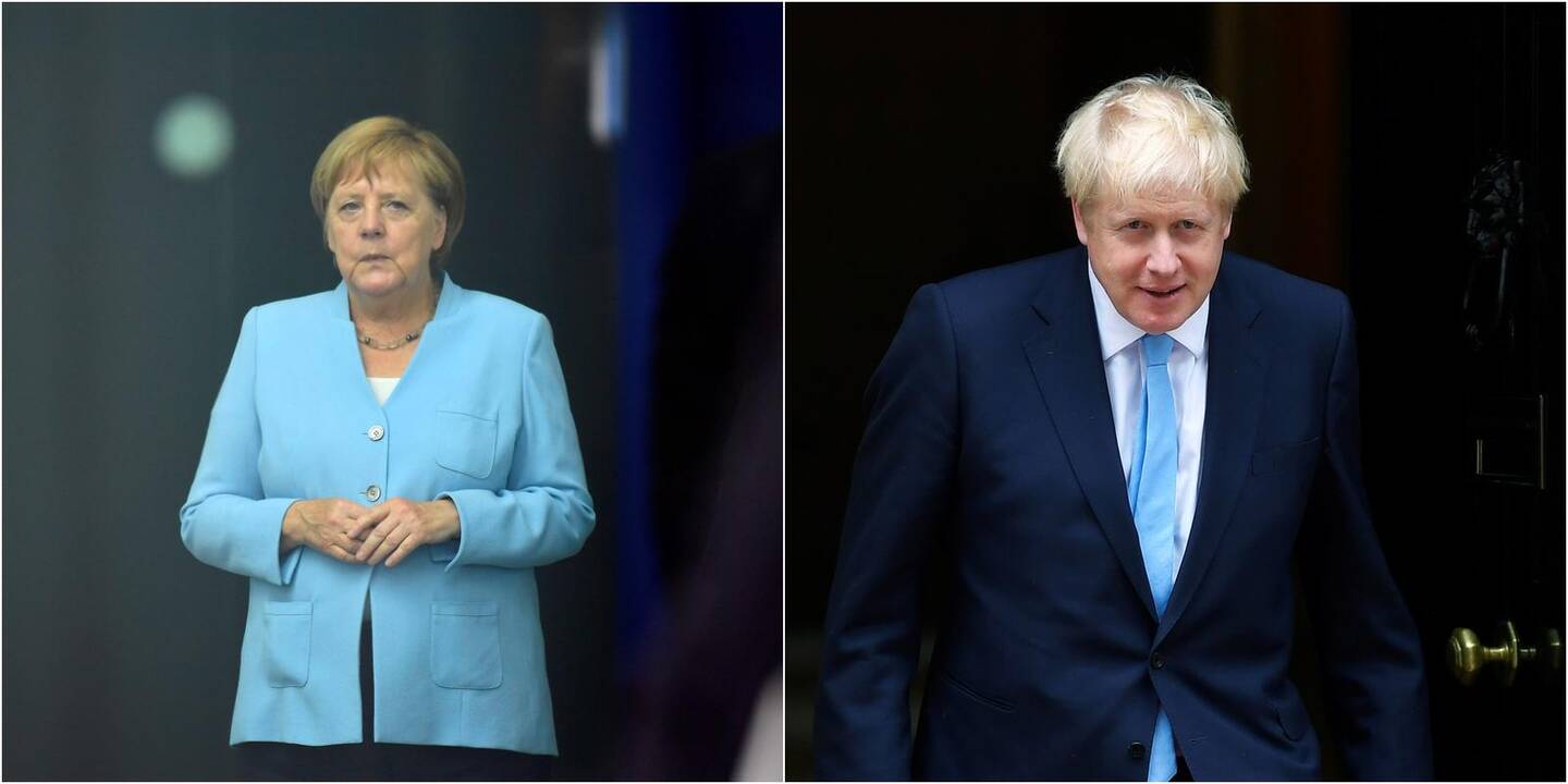 Angela Merkel ir Borisas Johnsonas