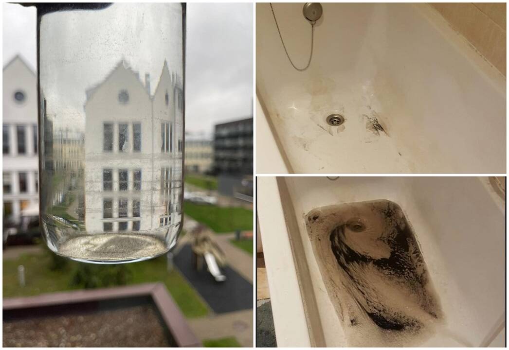 Faktas: juodos drumzlės geriamojo vandens stiklinėje – Karaliaus Mindaugo apartamentų gyventojų kasdienybė