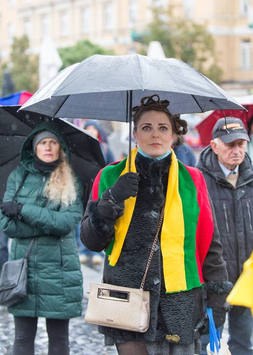 Protesto akcija Vilniuje prieš ribojimus nepasiskiepijusiems