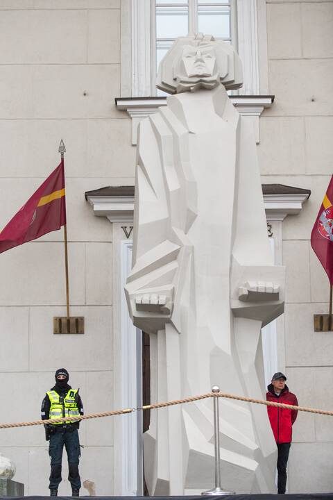 Protesto akcija Vilniuje prieš ribojimus nepasiskiepijusiems