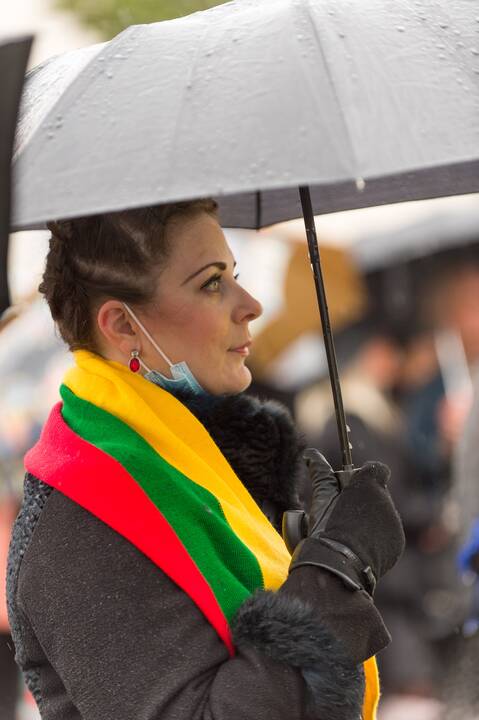 Protesto akcija Vilniuje prieš ribojimus nepasiskiepijusiems