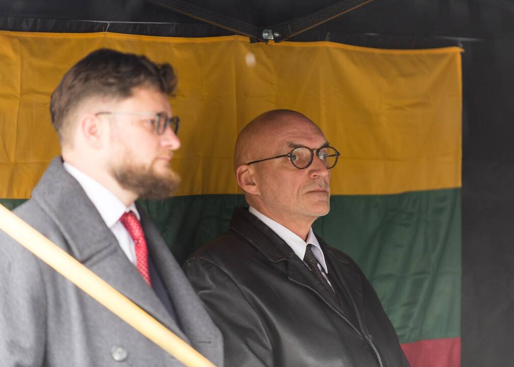 Protesto akcija Vilniuje prieš ribojimus nepasiskiepijusiems