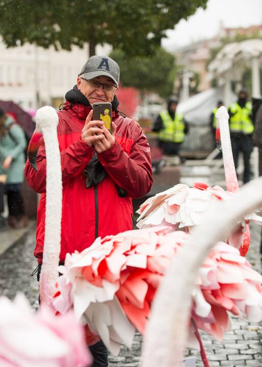 Protesto akcija Vilniuje prieš ribojimus nepasiskiepijusiems
