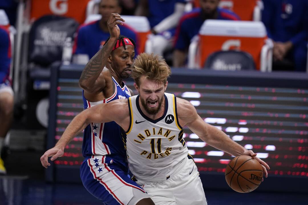 Lyderis: D.Sabonis svariai prisidėjo prie "Pacers" komandos pergalių.