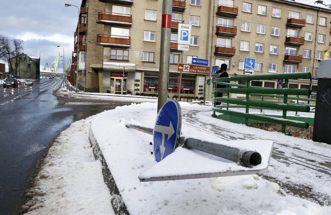 Audra Klaipėdoje pridarė žalos