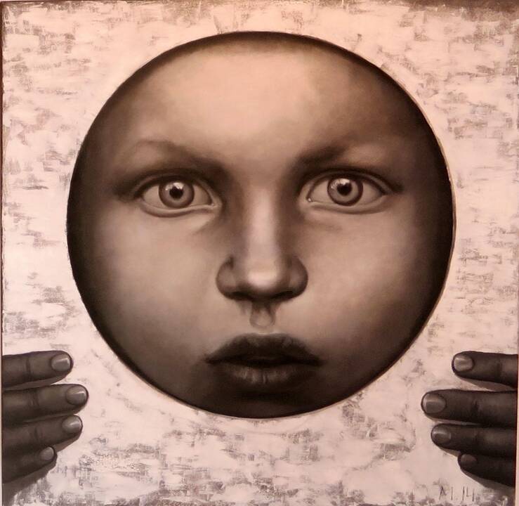 Miglė Kosinskaitė, Pilnatis. 2014m., drobė, aliejus, 90x90.