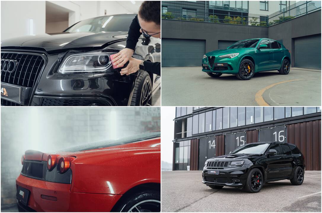 Populiarėja: apsauginę plėvelę savo automobiliams renkasi vis daugiau vairuotojų.
