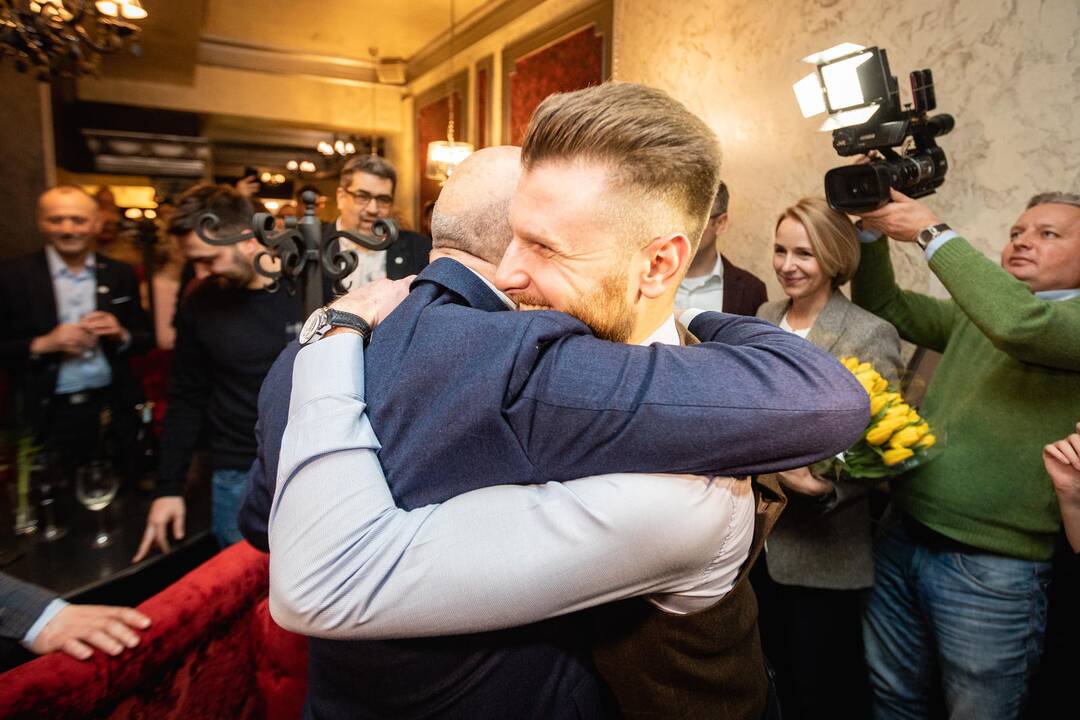 V. Matijošaitis švenčia triuškinančią pergalę Kaune