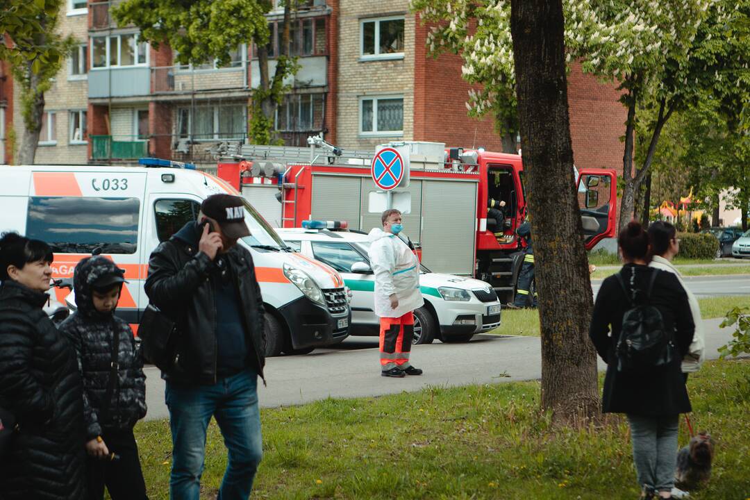 Gaisras Partizanų gatvės daugiabutyje