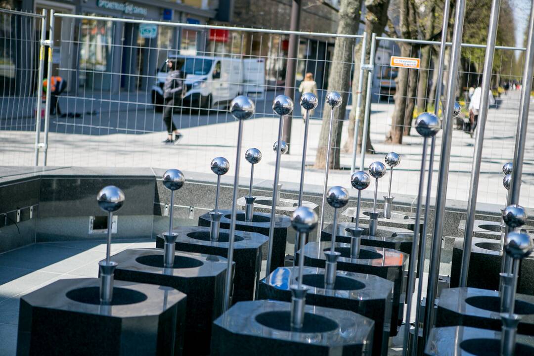 Atnaujintas Laisvės alėjos fontanas