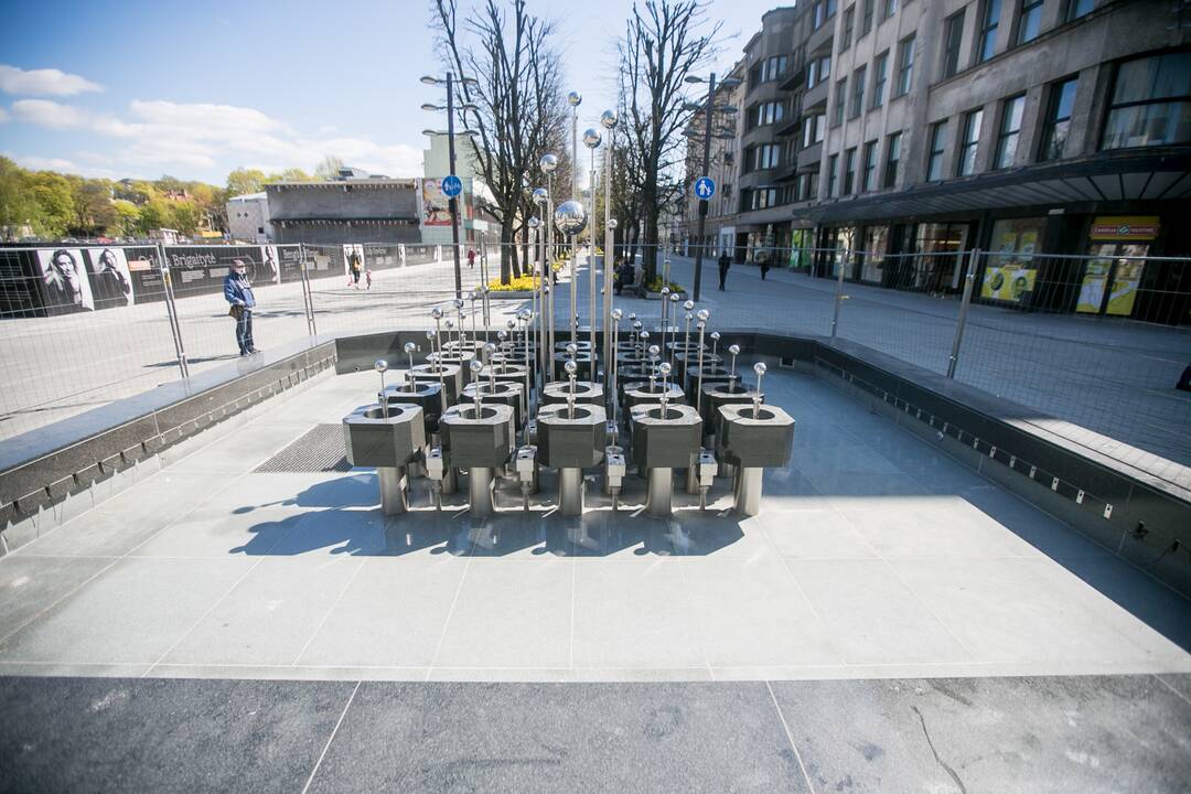 Atnaujintas Laisvės alėjos fontanas